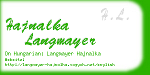 hajnalka langmayer business card